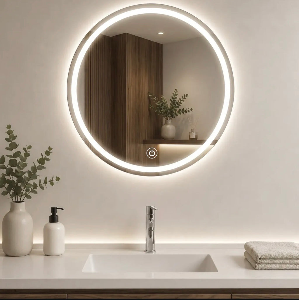 Espejo Decorativo Touch Con Luz Led Atenuaciones Para Baño